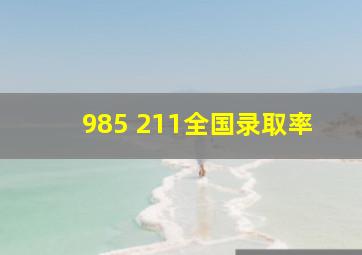 985 211全国录取率